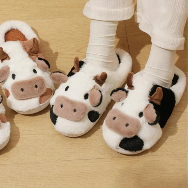Max & Rosie Soft-Stitched Cow Slippers