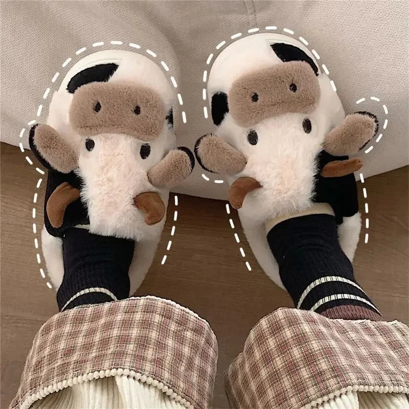 Max & Rosie Soft-Stitched Cow Slippers